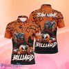 Black Orange Skeleton Halloween Full Printing 3D Men Polo Shirts, Billiard Shirt Designs Special Gift