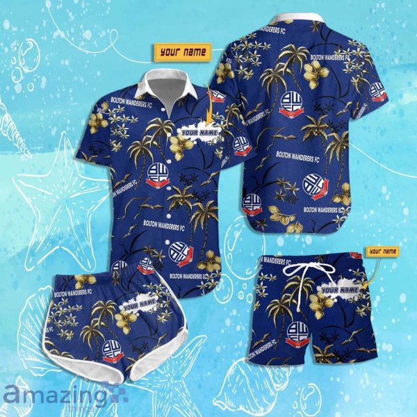 Bolton Wanderers Hawaiian Shirt & Short Custom Name 2024 Men Women Summer Beach Product Photo 1