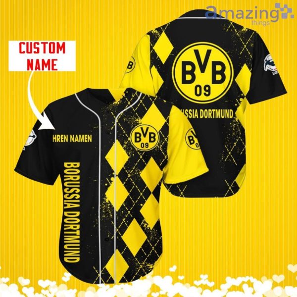 Borussia Dortmund II Sports Logo Jersey Baseball Shirt Custom Name With Diamond Brush Pattern For Men And Women Product Photo 1