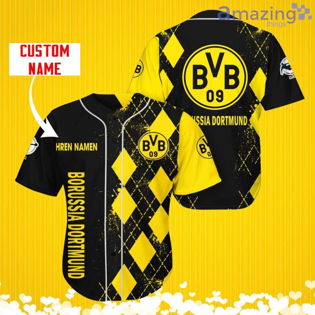 Borussia Dortmund II Sports Logo Jersey Baseball Shirt Custom Name With Diamond Brush Pattern For Men And Women image Borussia Dortmund II Sports Logo Jersey Baseball Shirt Custom Name With Diamond Brush Pattern For Men And Women Product Photo 1