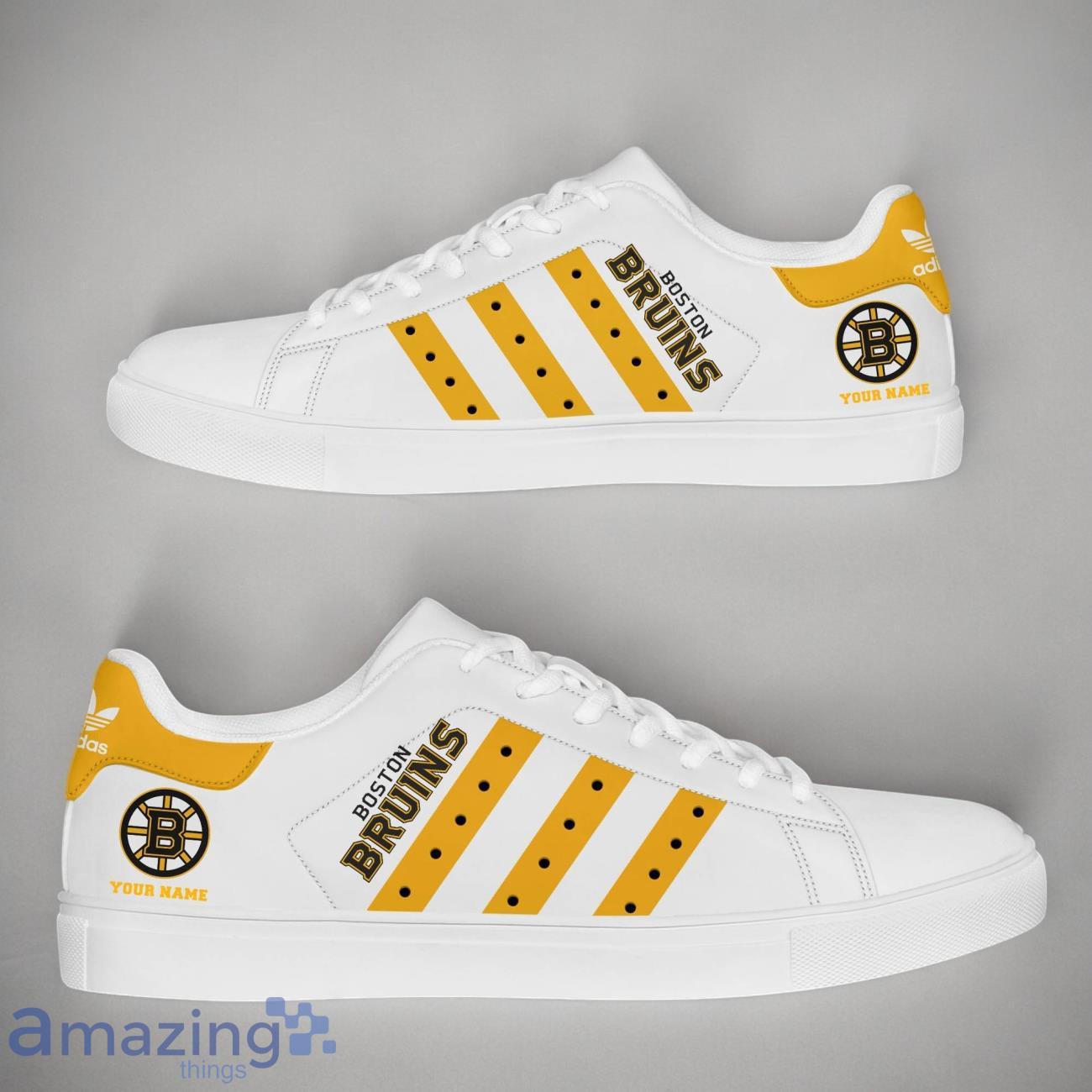Boston Bruins NHL Custom Name New StanSmith Shoes Gifts For Fans image Boston Bruins NHL Custom Name New StanSmith Shoes Gifts For Fans Product Photo 1