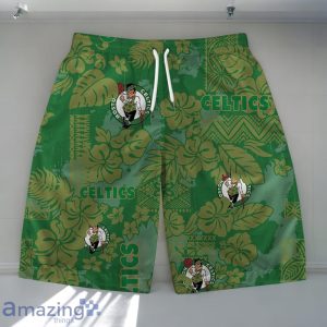 Boston Celtics Team Logo Pattern Retro Magic Hawaiian Shirt And Short image Boston Celtics Team Logo Pattern Retro Magic Hawaiian Shirt And Short Product Photo 3