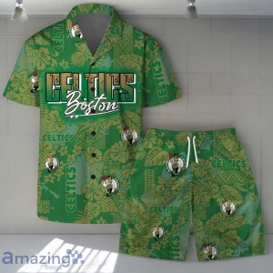 Boston Celtics Team Logo Pattern Retro Magic Hawaiian Shirt And Short Product Photo 1