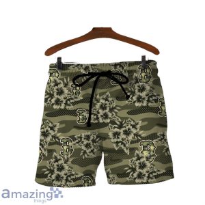 Boston Red Sox Logo Camo Pattern 3D Hawaiian Shirt & Short Product Photo 3