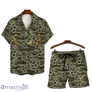 Boston Red Sox Logo Camo Pattern 3D Hawaiian Shirt & Short Product Photo 1