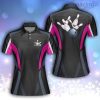 Bowling Sport Lover Black Polo Shirt