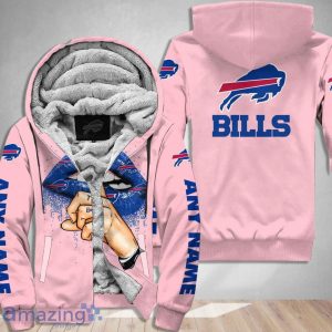 Buffalo Bills Custom Name Shut The F Up Pink 3D Hoodie Shirt Product Photo 2