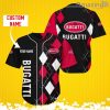 Bugati Sports Logo Jersey Baseball Shirt Custom Name With Diamond Brush Pattern For Men And Women