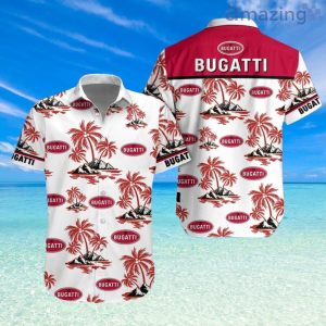 Bugatti Hawaiian Shirt And Shorts Trendy Beach Season For Men And Women Product Photo 1