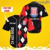 Stoke City F.C Sports Logo Jersey Baseball Shirt Custom Name With Diamond Brush Pattern For Men And Women