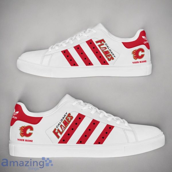 Calgary Flames NHL Custom Name New StanSmith Shoes Gifts For Fans Product Photo 1