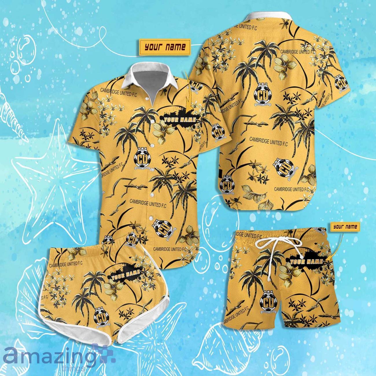 Cambridge United FC Hawaiian Shirt & Short Custom Name 2024 Men Women Summer Beach image Cambridge United FC Hawaiian Shirt & Short Custom Name 2024 Men Women Summer Beach Product Photo 1