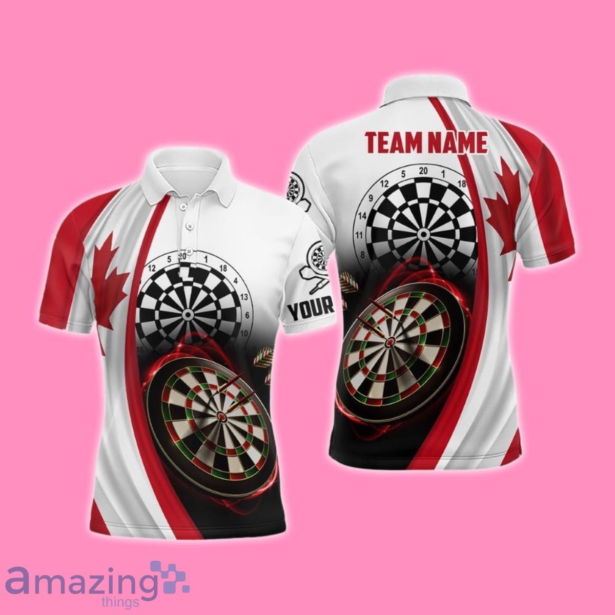 Canada Flag Men Darts Polo Shirt Style Gift Custom Darts Shirt For Dart Lovers image Canada Flag Men Darts Polo Shirt Style Gift Custom Darts Shirt For Dart Lovers Product Photo 1