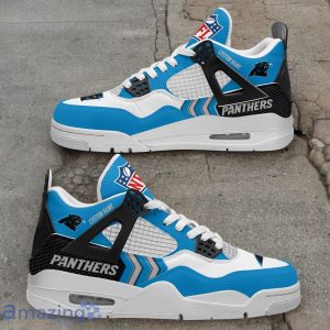 Carolina Panthers NFL Air Jordan 4 Custom Name Sneaker For Fans image Carolina Panthers NFL Air Jordan 4 Custom Name Sneaker For Fans Product Photo 3