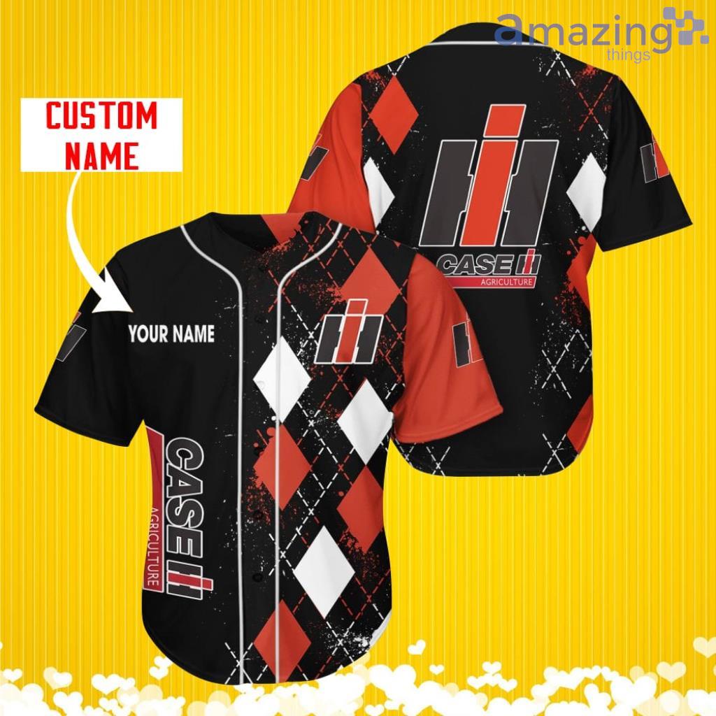 Case IH Sports Logo Jersey Baseball Shirt Custom Name With Diamond Brush Pattern For Men And Women image Case IH Sports Logo Jersey Baseball Shirt Custom Name With Diamond Brush Pattern For Men And Women Product Photo 1