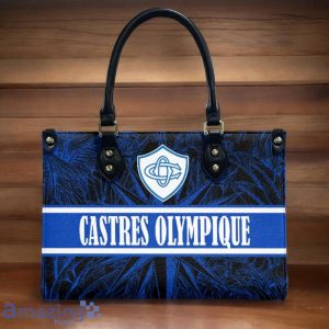 Castres Olympique Leather Handbag Custom Name Gift For Women Product Photo 2