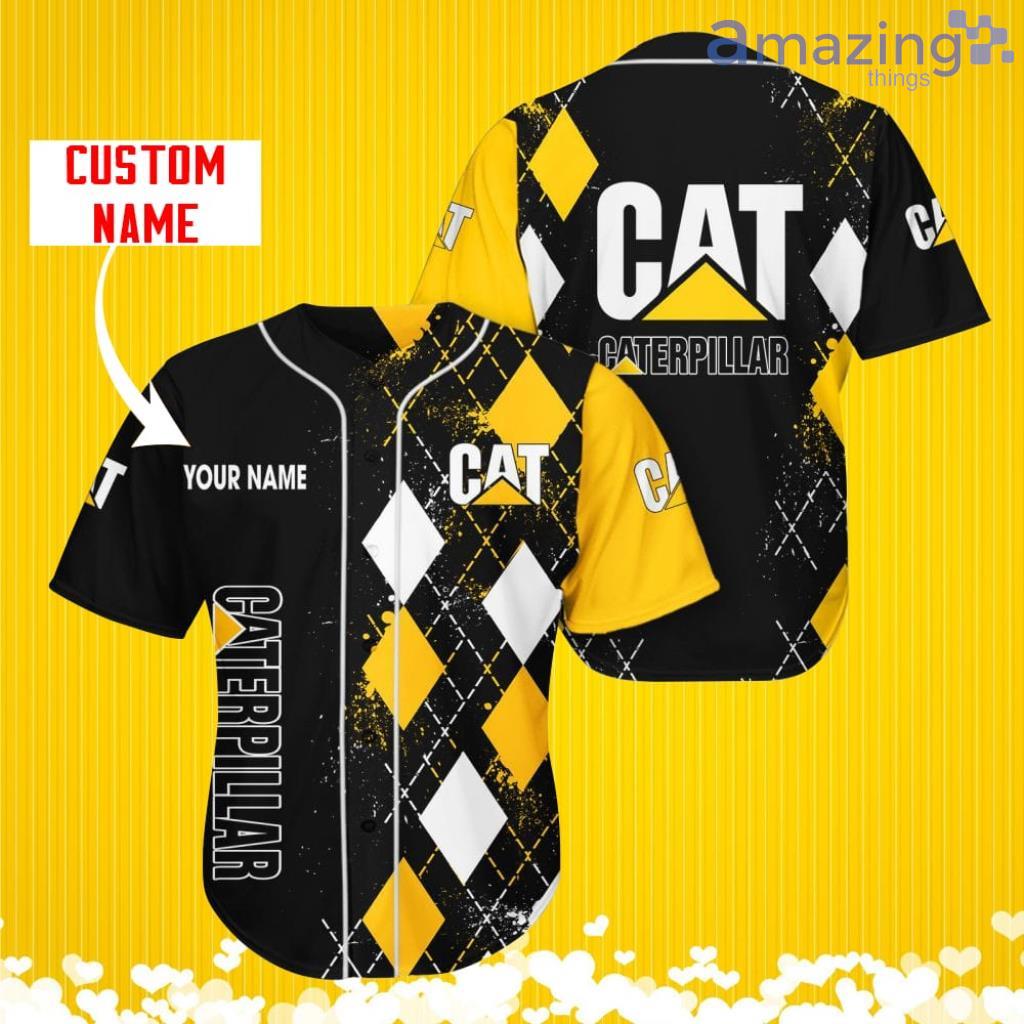 Caterpillar Inc Sports Logo Jersey Baseball Shirt Custom Name With Diamond Brush Pattern For Men And Women image Caterpillar Inc Sports Logo Jersey Baseball Shirt Custom Name With Diamond Brush Pattern For Men And Women Product Photo 1