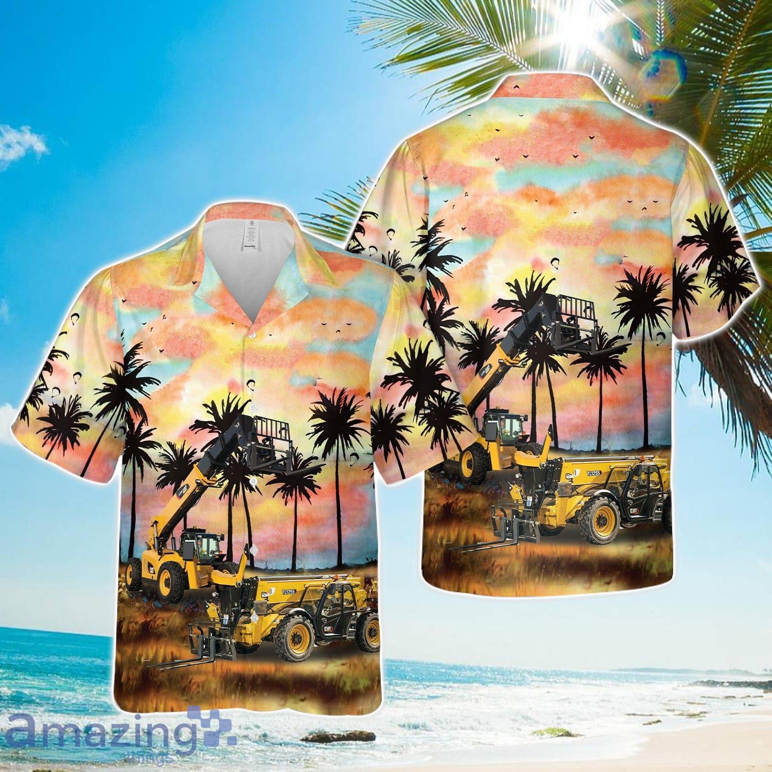 Caterpillar TL1255C Telehandler Hawaiian Shirt Cute Summer Gift image Caterpillar TL1255C Telehandler Hawaiian Shirt Cute Summer Gift Product Photo 1