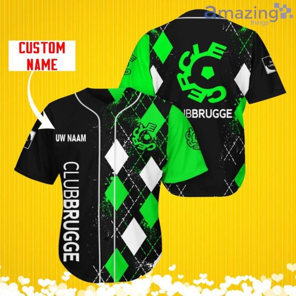 Cercle Brugge K.SV Sports Logo Jersey Baseball Shirt Custom Name With Diamond Brush Pattern For Men And Women Product Photo 1