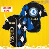 Chelsea F.C. Sports Logo Jersey Baseball Shirt Custom Name With Diamond Brush Pattern For Men And Women