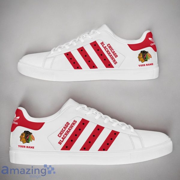 Chicago Blackhawks NHL Custom Name New StanSmith Shoes Gifts For Fans Product Photo 1
