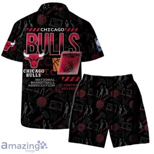 Chicago Bulls NBA Logo Basketball Street Style Design Hawaiian Shirt & Short image Chicago Bulls NBA Logo Basketball Street Style Design Hawaiian Shirt & Short Product Photo 2