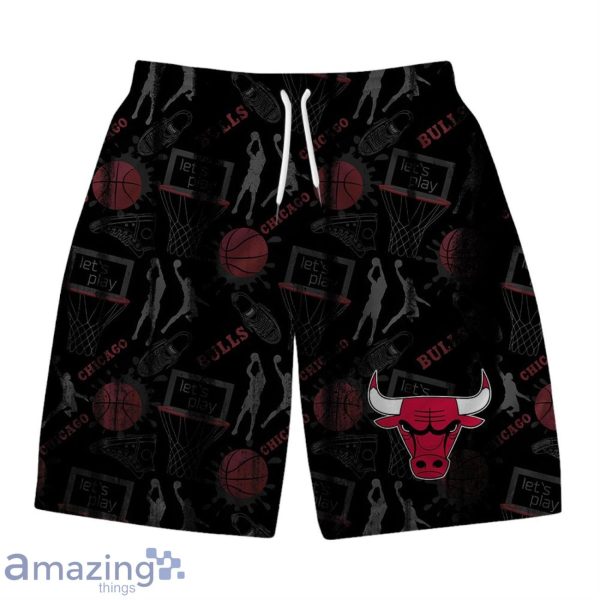 Chicago Bulls NBA Logo Basketball Street Style Design Hawaiian Shirt & Short Product Photo 3