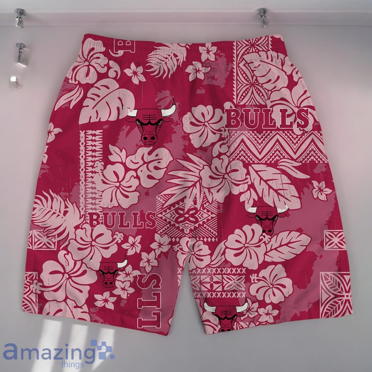 Chicago Bulls Team Logo Pattern Retro Magic Hawaiian Shirt And Short image Chicago Bulls Team Logo Pattern Retro Magic Hawaiian Shirt And Short Product Photo 4