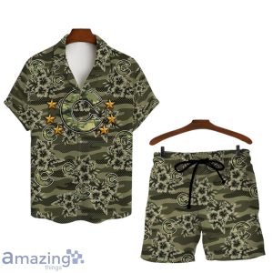 Chicago Cubs Logo Camo Pattern 3D Hawaiian Shirt & Short Product Photo 1