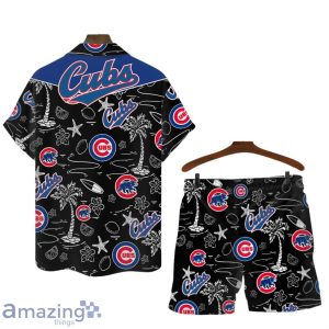 Chicago Cubs MLB Logo Tropical Design Hawaiian Shirt & Short Product Photo 2