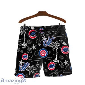 Chicago Cubs MLB Logo Tropical Design Hawaiian Shirt & Short Product Photo 3