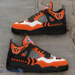 Cincinnati Bengals NFL Air Jordan 4 Custom Name Sneaker For Fans Product Photo 2