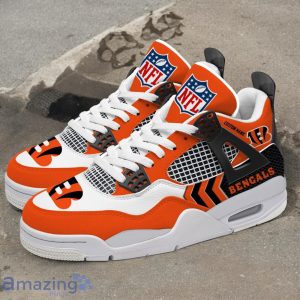 Cincinnati Bengals NFL Air Jordan 4 Custom Name Sneaker For Fans Product Photo 1