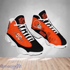 Cleveland Browns NFL Air Jordan 13 Shoes Custom Number & Name Trending Product Photo 1