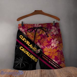Cleveland Cavaliers Logo Flower Pattern Hawaiian Shirt & Short Product Photo 3