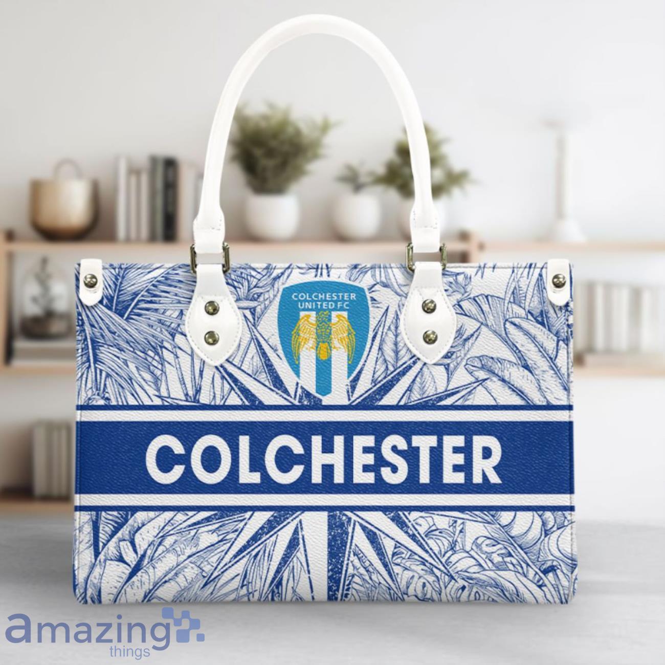 Colchester United Leather Handbag Custom Name Nice Gift For Women, Mother Day image Colchester United Leather Handbag Custom Name Nice Gift For Women, Mother Day Product Photo 3