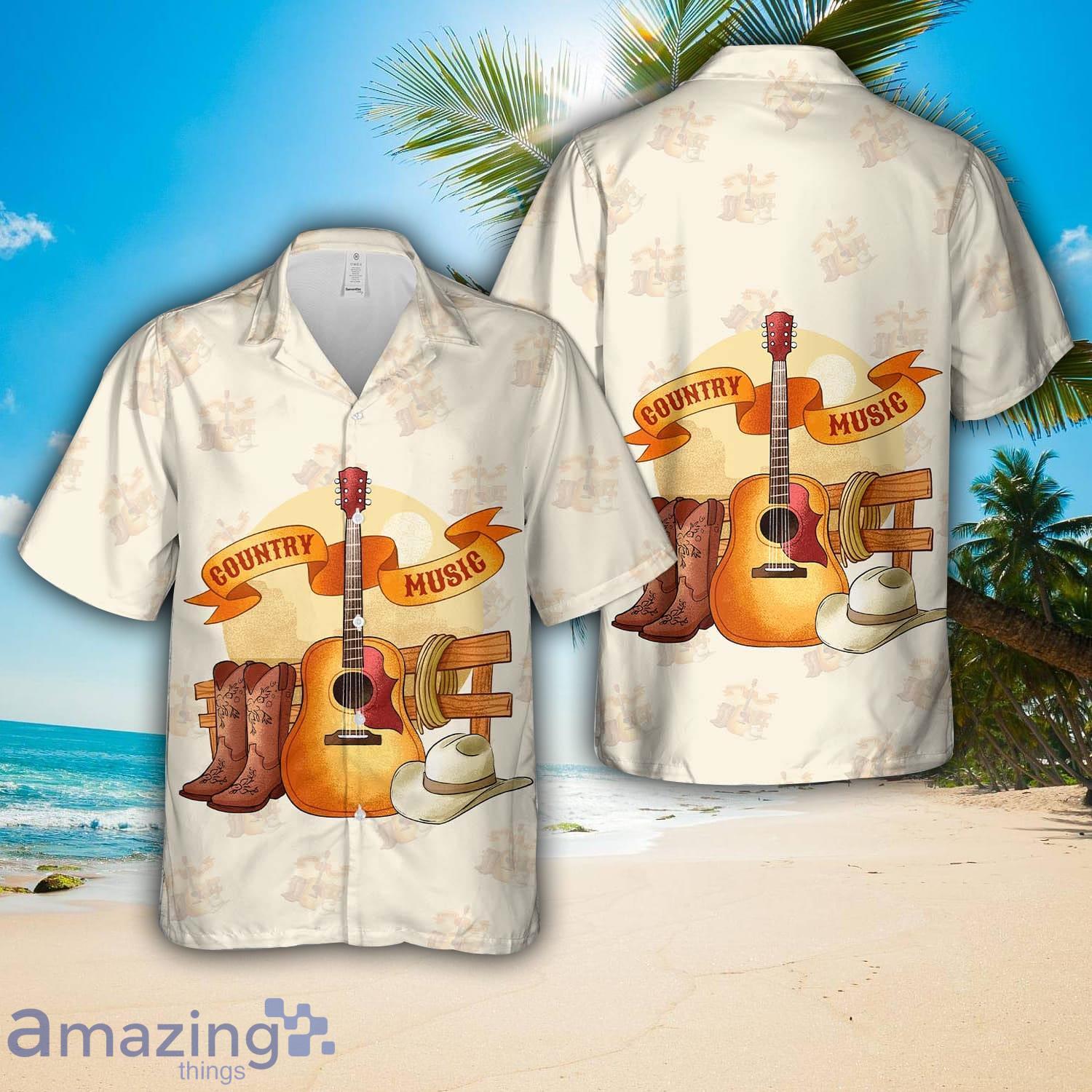 Country music Hawaiian Shirt 3D Printed Button Shirt image Country music Hawaiian Shirt 3D Printed Button Shirt Product Photo 1