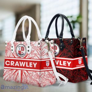 Crawley Town Leather Handbag Custom Name Nice Gift For Women, Mother Day Product Photo 1