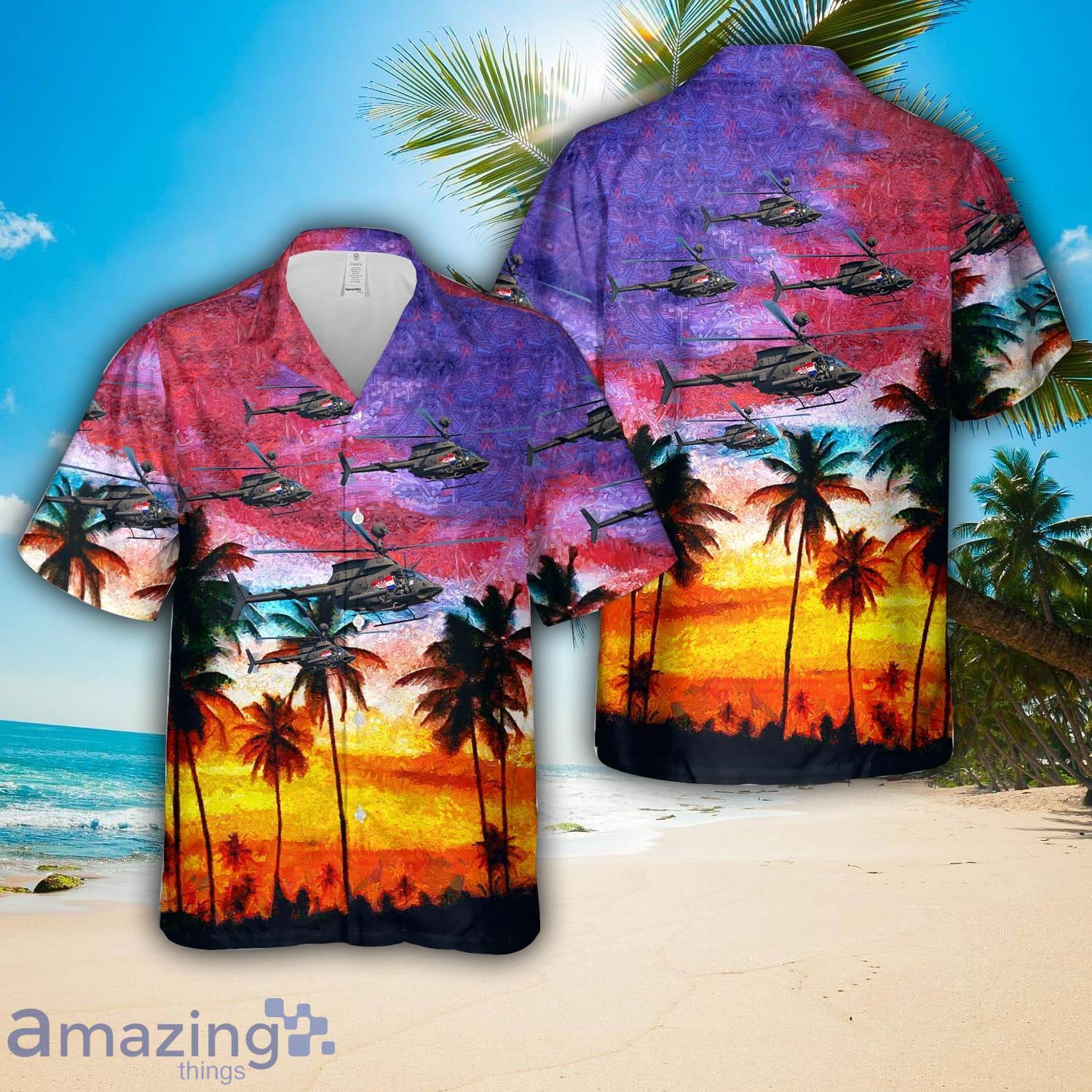 Croatian Air Force Bell OH 58D Kiowa Warrior (406) AOP Hawaiian Shirt Summer Holiday Gift image Croatian Air Force Bell OH-58D Kiowa Warrior (406) AOP Hawaiian Shirt Summer Holiday Gift Product Photo 1