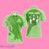 Custom Name 3D Bowling Polo Shirt Style Gifts, Custom Green Team Bowling Jerseys