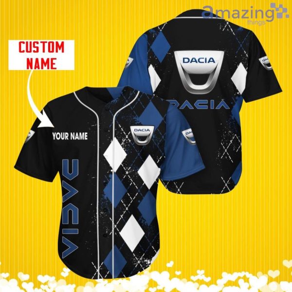 Dacia Sports Logo Jersey Baseball Shirt Custom Name With Diamond Brush Pattern For Men And Women Product Photo 1