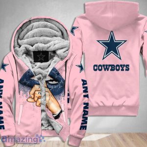 Dallas Cowboys Custom Name Shut The F Up Pink 3D Hoodie Shirt Product Photo 2