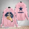 Dallas Cowboys Custom Name Shut The F Up Pink 3D Hoodie Shirt