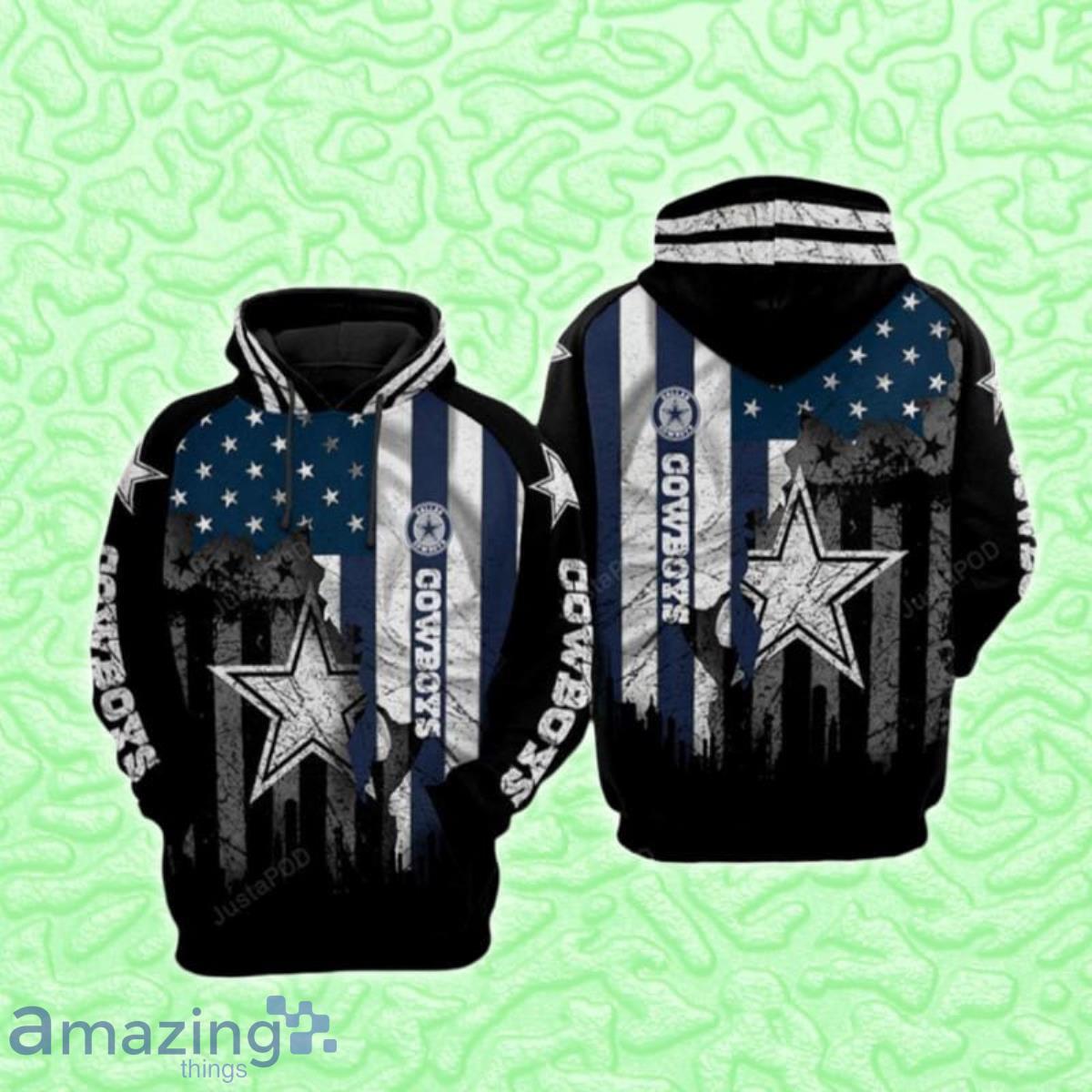Dallas Cowboys NFL Football Flag American 3D Hoodie Special Gift image Dallas Cowboys NFL Football Flag American 3D Hoodie Special Gift Product Photo 1