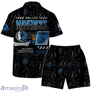 Dallas Mavericks NBA Logo Basketball Street Style Design Hawaiian Shirt & Short Product Photo 2