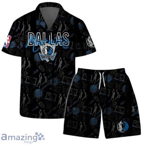 Dallas Mavericks NBA Logo Basketball Street Style Design Hawaiian Shirt & Short Product Photo 1