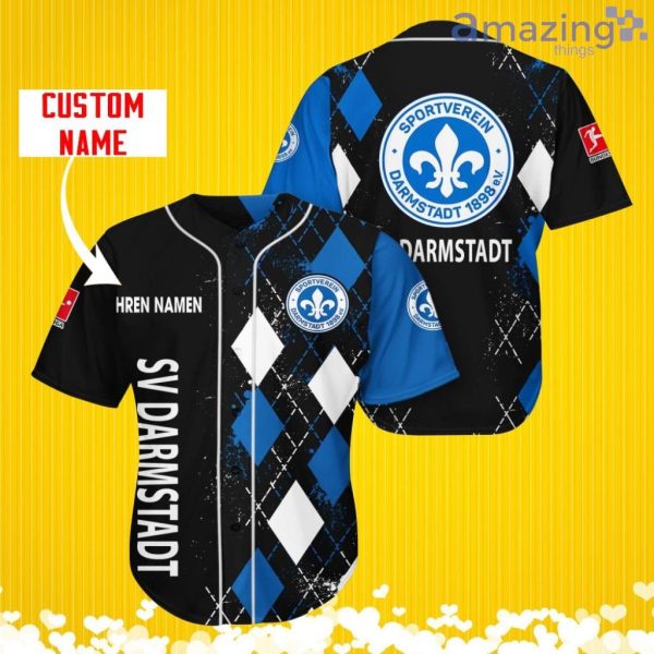 Darmstadt 98 Sports Logo Jersey Baseball Shirt Custom Name With Diamond Brush Pattern For Men And Women Product Photo 1