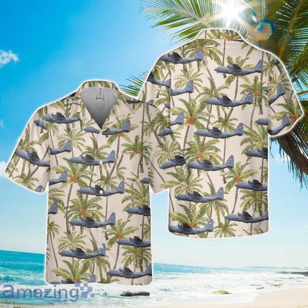 Delaware Air National Guard 166th Airlift Wing Lockheed C-130H Hercules (L-382) Pocket Hawaiian Shirt 3D Printed Button Shirt Product Photo 1