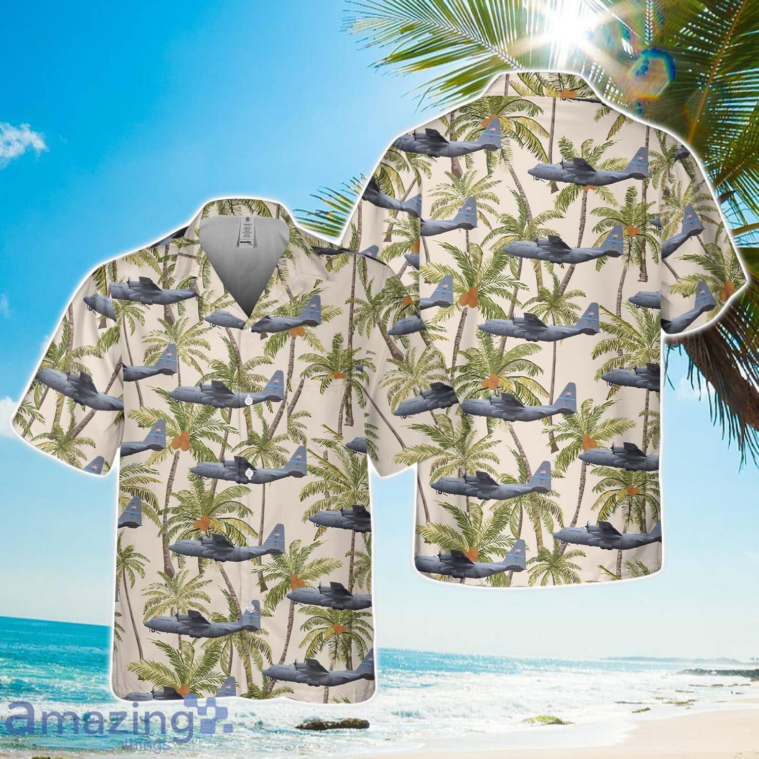 Delaware Air National Guard 166th Airlift Wing Lockheed C 130H Hercules (L 382) Pocket Hawaiian Shirt 3D Printed Button Shirt image Delaware Air National Guard 166th Airlift Wing Lockheed C-130H Hercules (L-382) Pocket Hawaiian Shirt 3D Printed Button Shirt Product Photo 1