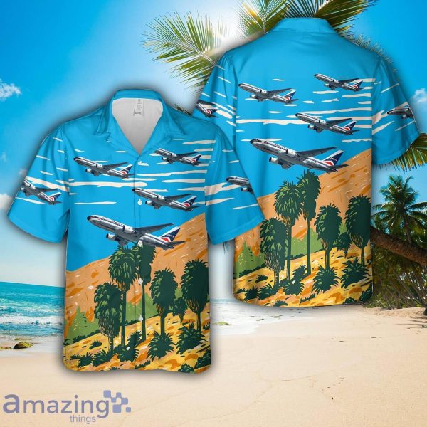 Delta Boeing 767-232 N102DA Spirit of Delta Hawaiian Shirt 3D Printed Button Shirt Product Photo 1